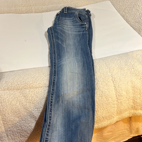 Miss me studded rhinestone jeans size 27 wide leg - Picture 10 of 11